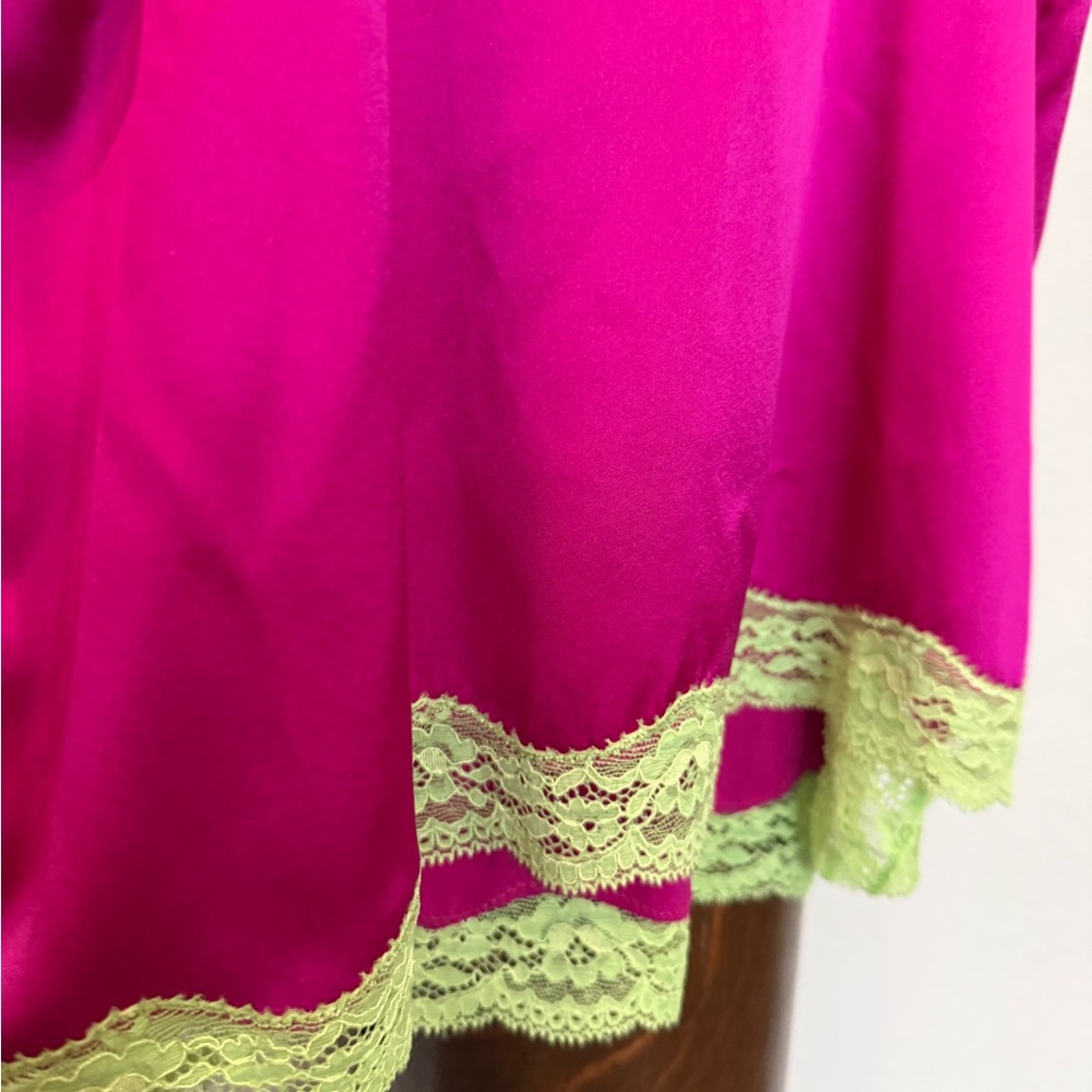 Vannina Vesperini 100% Silk  Pink and Yellow Lace Camisole - Picture 8 of 9